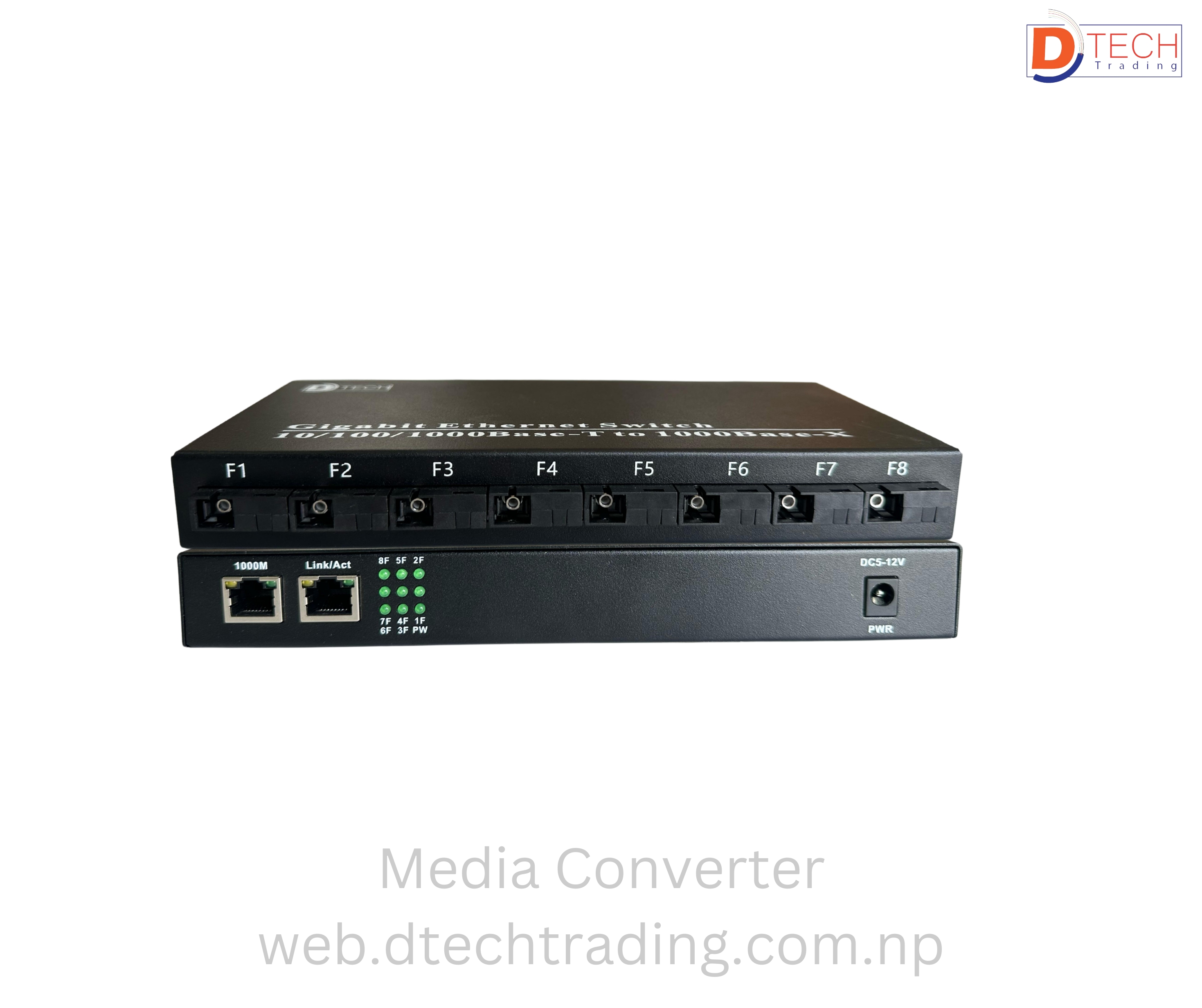 Media converter switch 1G-8SC-2RJ45